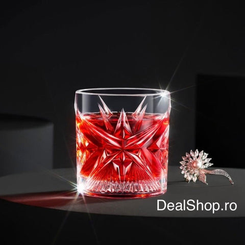 Set 4 pahare whisky din sticlă Pasabahce Cielo 350 ml – Pahare Crystalin pentru whisky bourbon și cocktailuri 68484