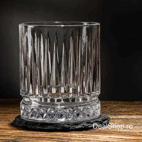 Set 4 pahare whisky Elysia 210 ml din sticlă – Old Fashioned design elegant