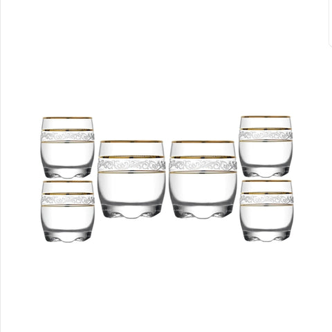 Set 6 pahare LAV Gold 290 ml pahare din sticlă pentru suc, apă, vin și whiskey