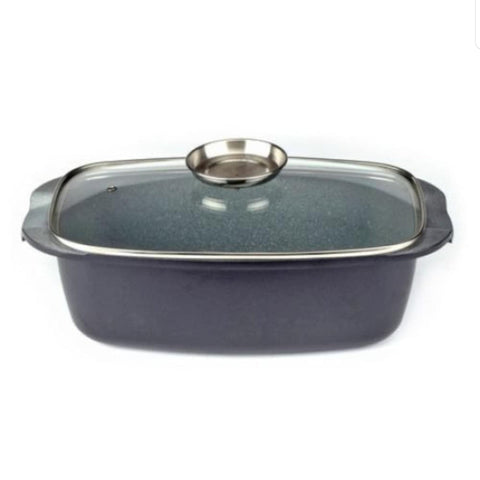 Tava roaster marmorata 32 cm cuptor Royalty Line Premium cu capac RL RS32M gateste sanatos