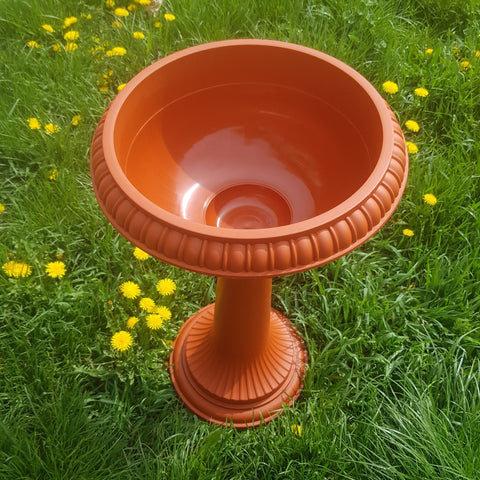 Ghiveci cu picior Amfora ND, inaltime 50 cm, diametru 26 cm, Maro