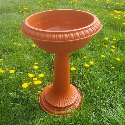 Ghiveci cu picior Amfora ND, inaltime 50 cm, diametru 26 cm, Maro