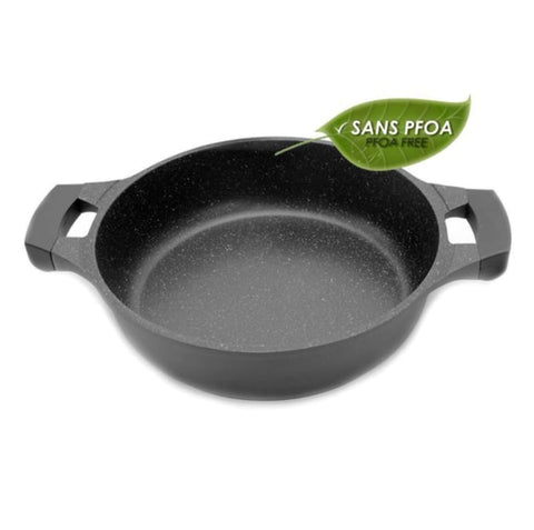 Cratita 5.5 litri marmorata joasa cu capac 32 cm RL-BR32ML Royalty Line