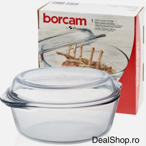 VAS YENA 2.1 litri TERMOREZISTENT BORCAM ROTUND CU CAPAC  59003