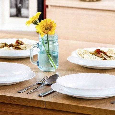 Serviciu de masa Bormioli Prima, 18 piese, pentru 6 persoane ,Opal alb