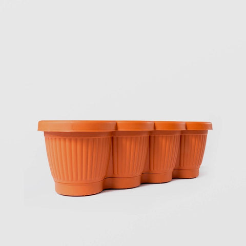 Jardiniera 40 cm ghiveci Bella nr 4 plastic maro  Eleganta Pentru terasa si Gradina Ta