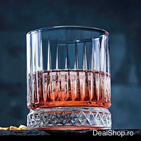 Set 4 pahare whisky Elysia 210 ml din sticlă – Old Fashioned design elegant