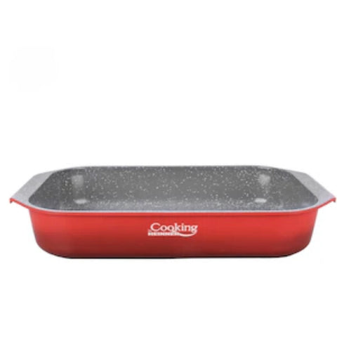 Tava Cooking by Heinner Red Line, 39.5 x 26 cm din aluminiu turnat cu acoperire ceramică gri – rezistentă și ideala pentru gătit sănătos