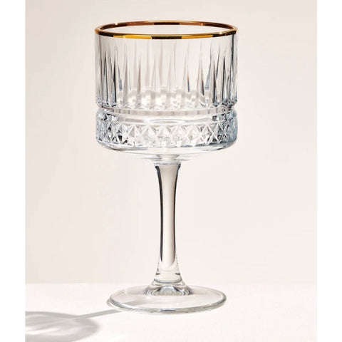 Set 4 pahare cocktail din sticlă Elysia Gold, 500 ml