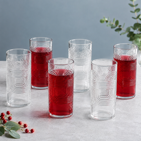 Set 6 pahare din sticlă Viola, 430 ml