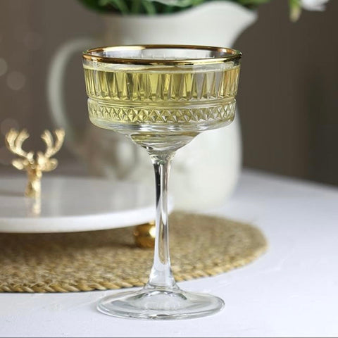Set 4 pahare coupe pentru șampanie Elysia Gold 260 ml