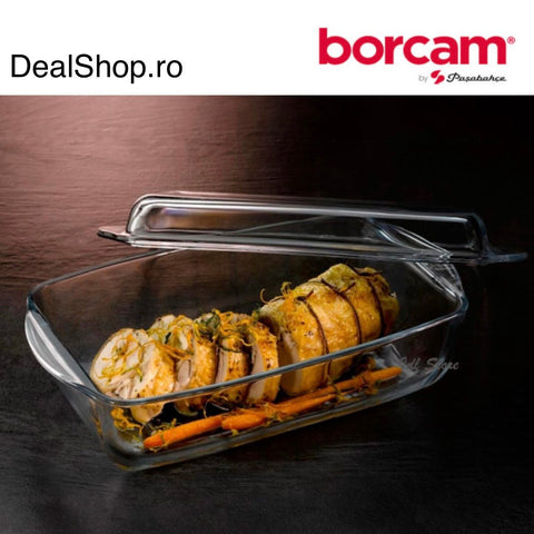 Vas yena termorezistent Borcam 2,750 litri cu capac 59010