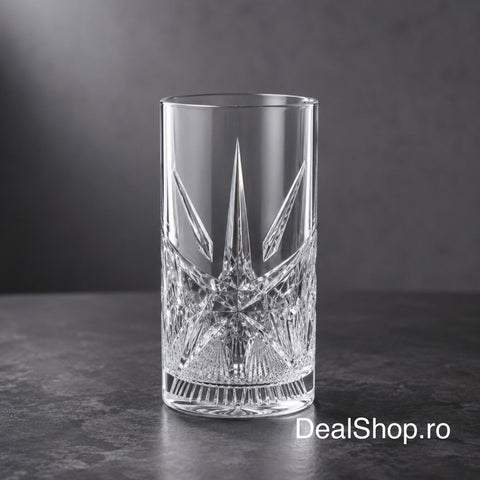 Set 4 pahare din sticlă Pasabahce Cielo 350 ml – Pahare elegante pentru apă suc și cocktailuri, Crystalin 68475