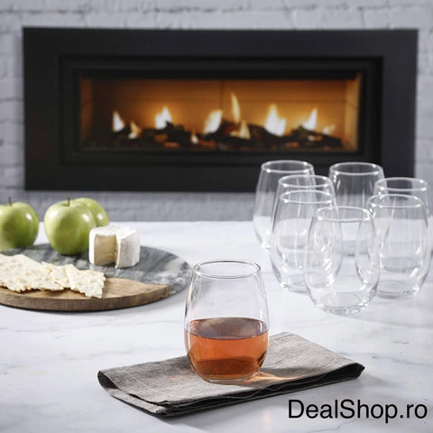 Set 6 pahare 350 ml Pasabahce Amber din sticla – pahare elegante