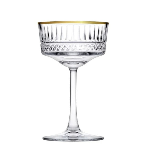 Set 4 pahare coupe pentru șampanie Elysia Gold 260 ml