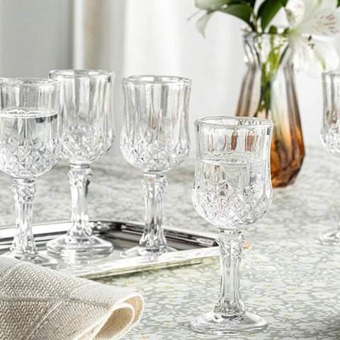 Set 6 pahar cu picior din sticlă 16 cm, Morano Rayan 180 ml