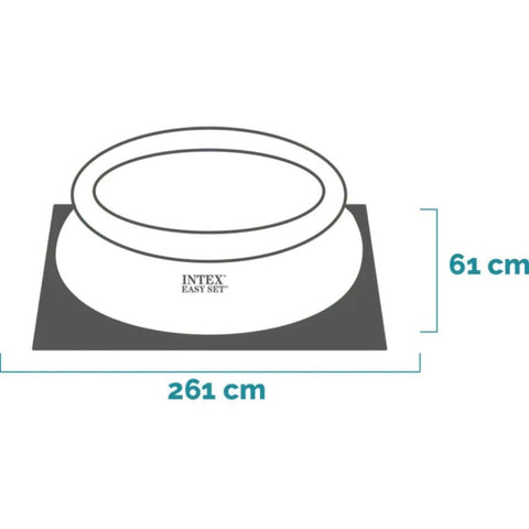 Piscina 1942 litri gonflabila Intex, Easy Set 28106NP rotunda 244 x 61 cm pt adulti si copii
