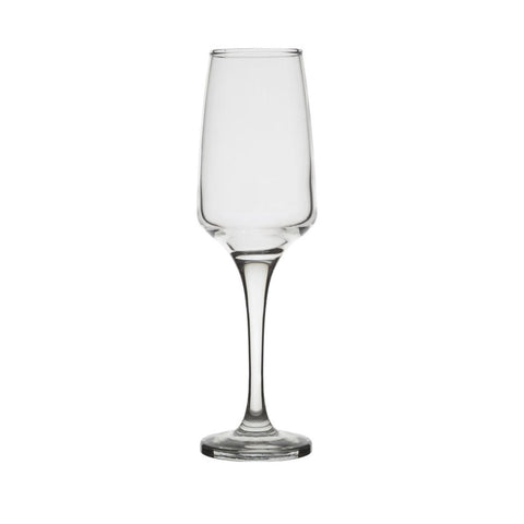 Set 12 pahare pentru șampanie King 220 ml, din sticlă transparentă, elegante, pentru evenimente și servire băuturi spumante