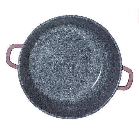 Cratita 25 litri ceramică Schmitter 44 cm cu capac din sticla aluminiu turnat compatibila cu toate sursele de căldură – Burgundy Chef