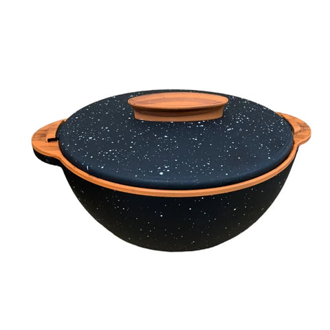 Caserola termoizolantă cu capac 5,1 Litri Negru Caserola Termica Ușor de Transportat Design Elegant