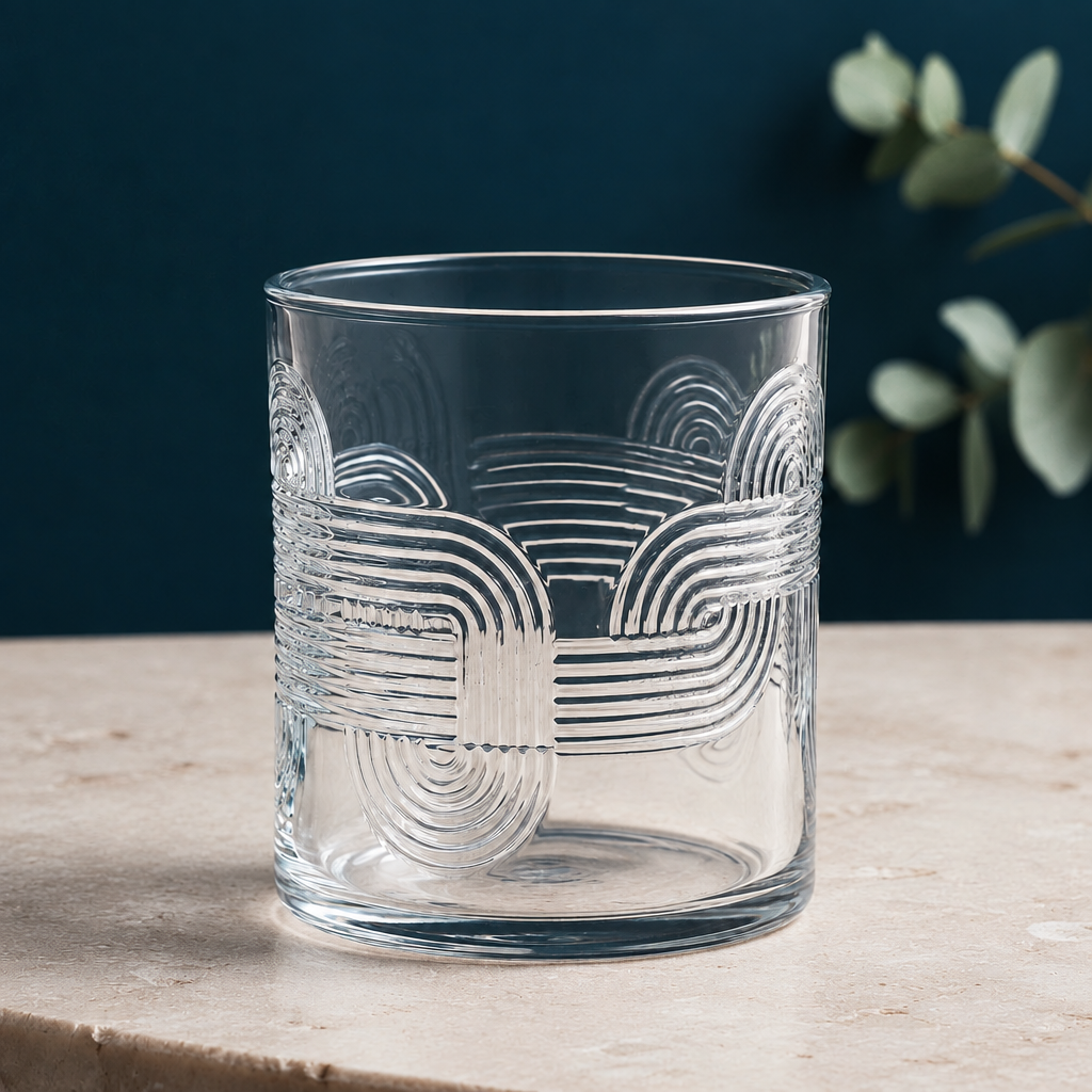 Set 6 pahare din sticlă Viola, 340 ml