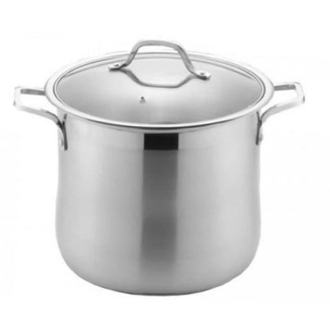 Oala 20.5 litri inox fund triplu capac din sticla Swan-Belly cantitate oala  32 x 25 cm
