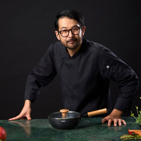 Tigaie wok cu capac Cooking by Heinner - Samurai Gourmet by Rikito Watanabe, invelis ceramic Inductie 20 x 7 cm