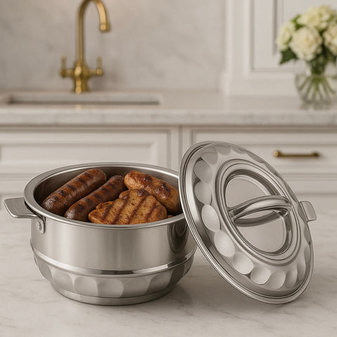 Caserola 4.3 litri termica din inox pastreaza alimentele calde sau reci