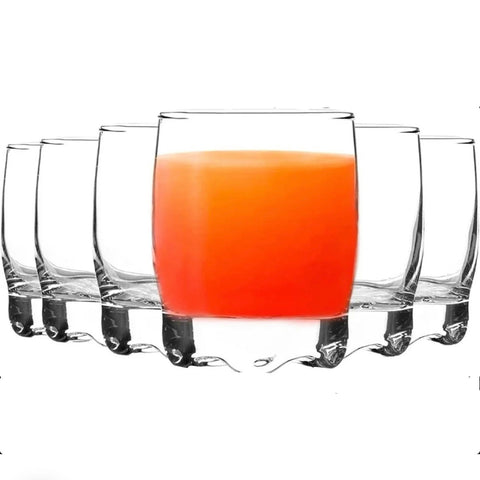 Set 12 pahare sticla Lav Adora 290 ml sticla transparenta design elegant ideal pentru Apa Suc și Servire Zilnica