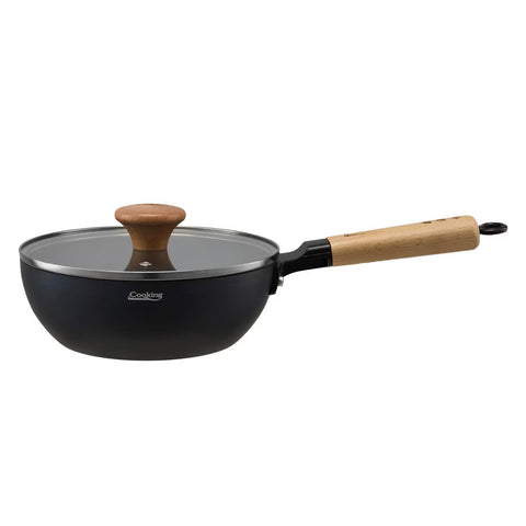 Tigaie wok cu capac Cooking by Heinner - Samurai Gourmet by Rikito Watanabe, invelis ceramic Inductie 20 x 7 cm