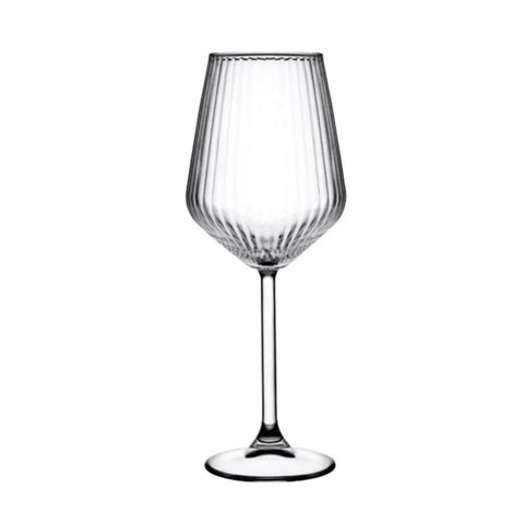 Set 6 Pahare Vin Allegra Focus 350 ml – Design striat sticla Premium