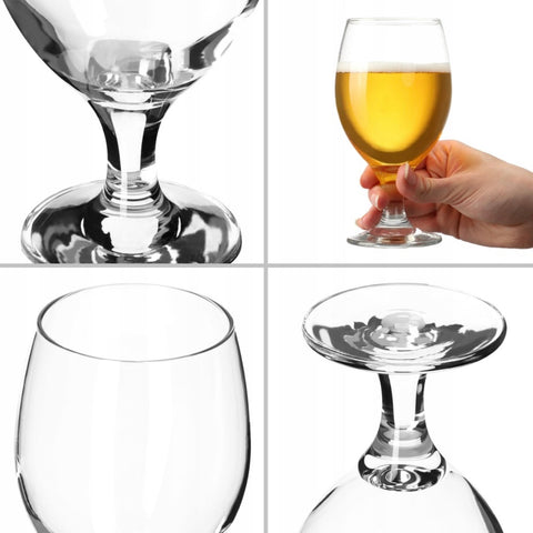 Set 6 pahare din sticla Pasabahce Bistro 400 ml – Pahare Bere & Sucuri Design Elegant 44417
