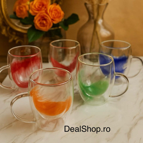 Set 6 cani inalte 350 ml pentru caffe latte machiato Frape
