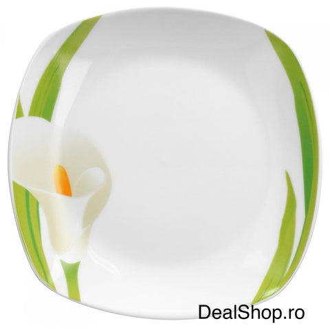 Serviciu de Masă din Porțelan 19 Piese, pentru 6 persoane ,Model Floral Cală TL 173-7 pentru 6 Persoane