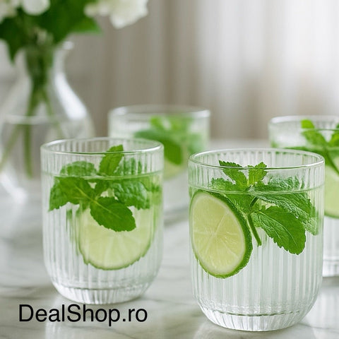 Set 12 pahare sticla 250 ml MANSOURA ALEX PERFECTE PT TERASA evenimente CADOUL PERFECT