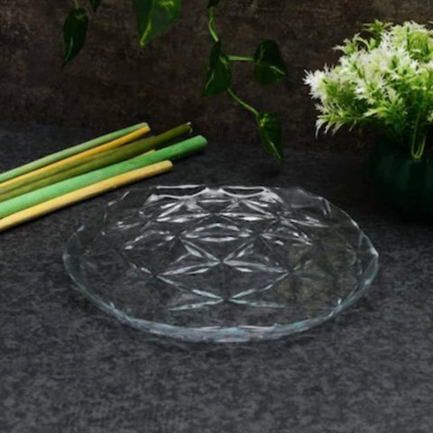 Set 6 platouri Paşabahçe Estrella 10663, sticlă premium, 20 cm, ideale pentru desert, prăjituri și servire elegantă