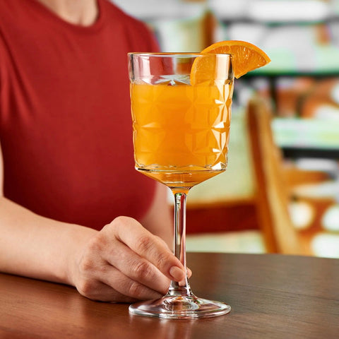 Set 12 Pahare Estrella 340 ml – Sticlă elegantă cu picior, design geometric pentru vin, apă sau cocktail