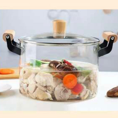 Cratita sticla borosilicata 2.5 Litri cu capac – rezistenta la temperaturi înalte ideală pentru gătit sănătos