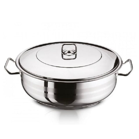 Cratita 15.5 litri inox profesionala cu capac Gastro fund dublu 38 x 15 cm