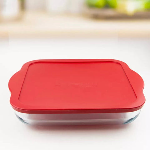 Tava yena patrata 3,2 litri cu capac din plastic  Borcam cu geanta termica 59024