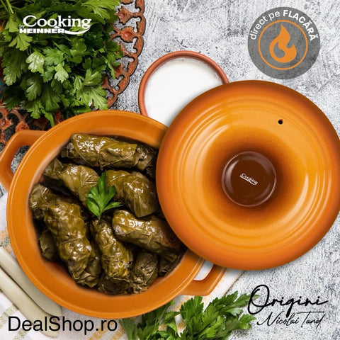 Oala 3 litri ceramica cu capac Cooking by Heinner  RECOMANDAT Chef Nicolai Tand 14,5 x 16 cm