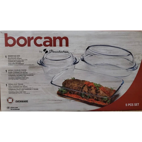 Set 5 Vase Termorezistente Borcam – 2.75 L / 2.25 L / 1.8 L - 159053