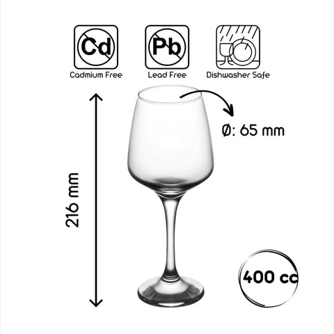 Set 6 pahare Vin Alb Rosu Rose Cocktail din sticla 400 ml Lav Lal Eleganta și Versatilitate pentru Orice Ocazie