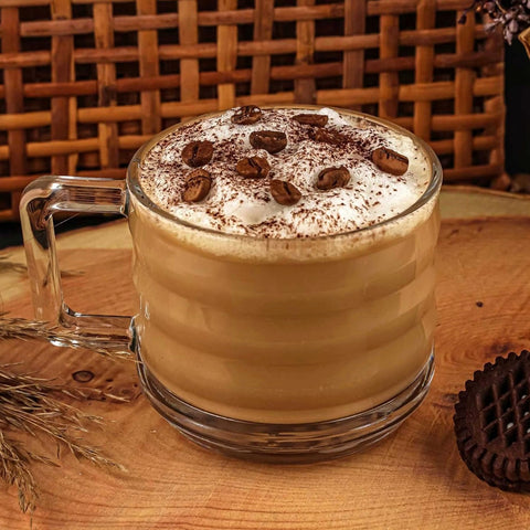 Set 6 Cești din Sticlă Bricks 250 ml, Rezistente, Elegante, Ideal pentru Cafea și Cappuccino