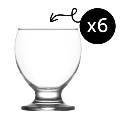 Set 6 pahare Lav Nectar  pahare cu picior pentru suc apa cocktailuri deserturi sticla transparentă premium