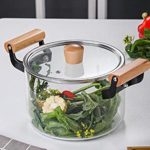 Cratiță sticlă borosilicată 3.5 L cu capac – rezistentă la temperaturi înalte, ideală pentru gătit sănătos