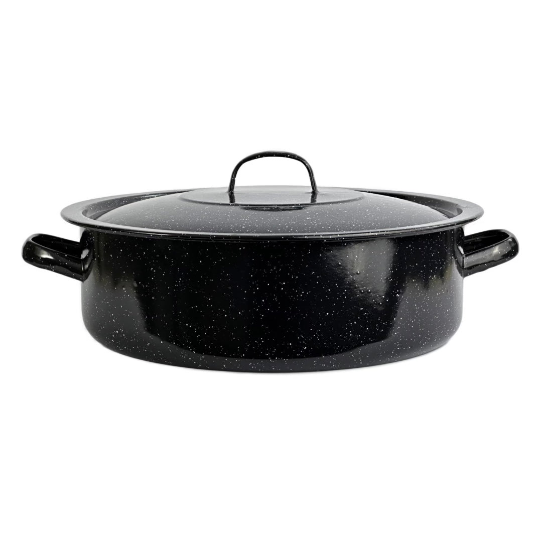 Cratita emailata cu capac 15 litri (40 cm)