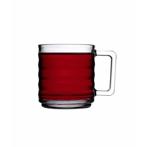 Set 6 Cești din Sticlă Bricks 320 ml, Rezistente, Elegante, Ideal pentru Cafea
