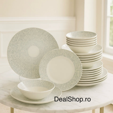 Serviciu de masa din portelan Eclipse 24 piese pentru 6 persoane design modern si elegant 261