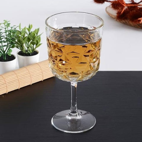 Set 12 Pahare Estrella 340 ml – Sticlă elegantă cu picior, design geometric pentru vin, apă sau cocktail
